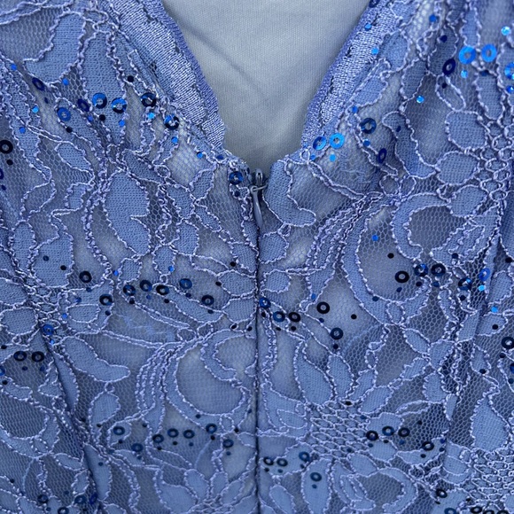 Scarlett Periwinkle Blue Lace Sleeveless Dress with Sequins Size 6 - Picture 6 of 13